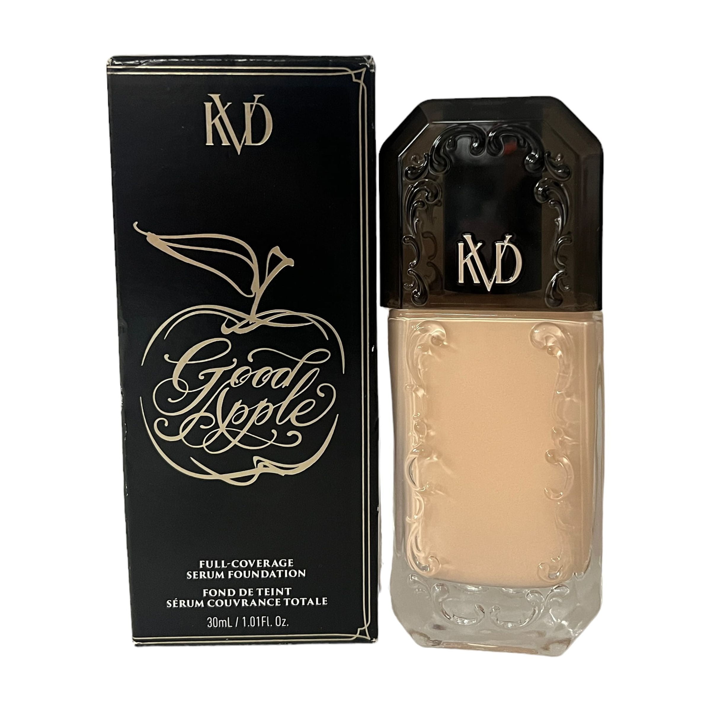 KiraBika Beauty Serum Foundation ＆ Soap KVD Beauty Good Apple Full-Coverage Serum Foundation – Light 018