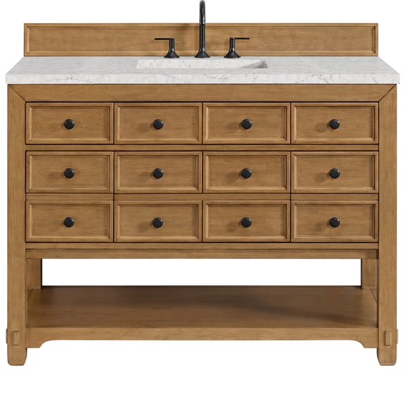 James Martin Vanities 505-V48-AMB-FEJP Malibu 48" Free Standing Single Basin Birch Wood