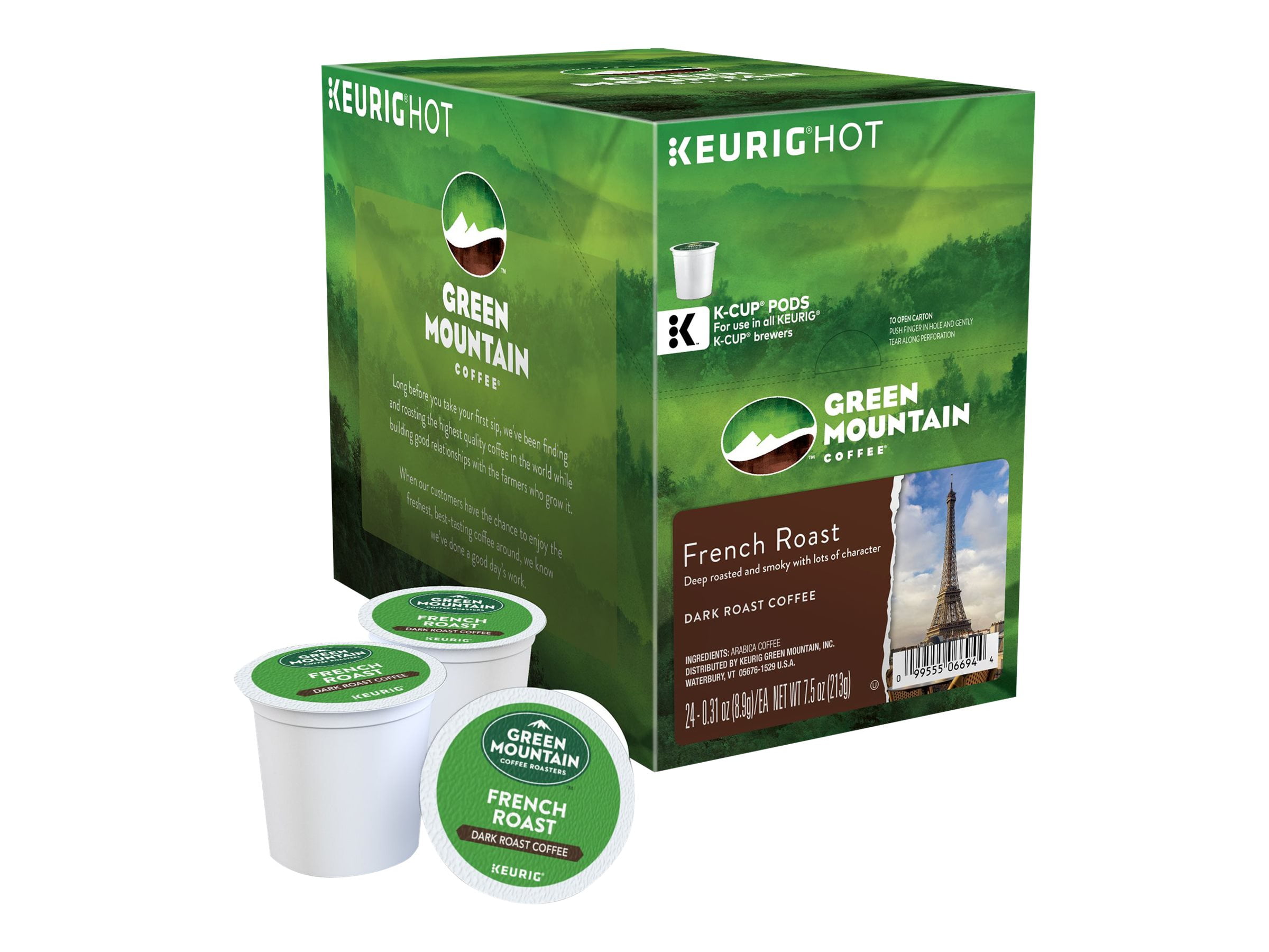 Green Mountain Coffee French Roast KCup Pods, Dark Roast, 24 Count for
