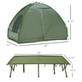 thumbnail image 7 of 2 Person Foldable Camping Cot with Tent, Bedspread and Thick Air Mattress, 4-In-1 Elevated Camping Bed Tent for Outdoor Hiking, Picnic, Travel, 7 of 7