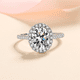 thumbnail image 1 of Pulsera de plata 925 para mujer con incrustaciones de Wei Alien, anillo de boda de moissanita de 1 quilate y 2 quilate, 1 of 5