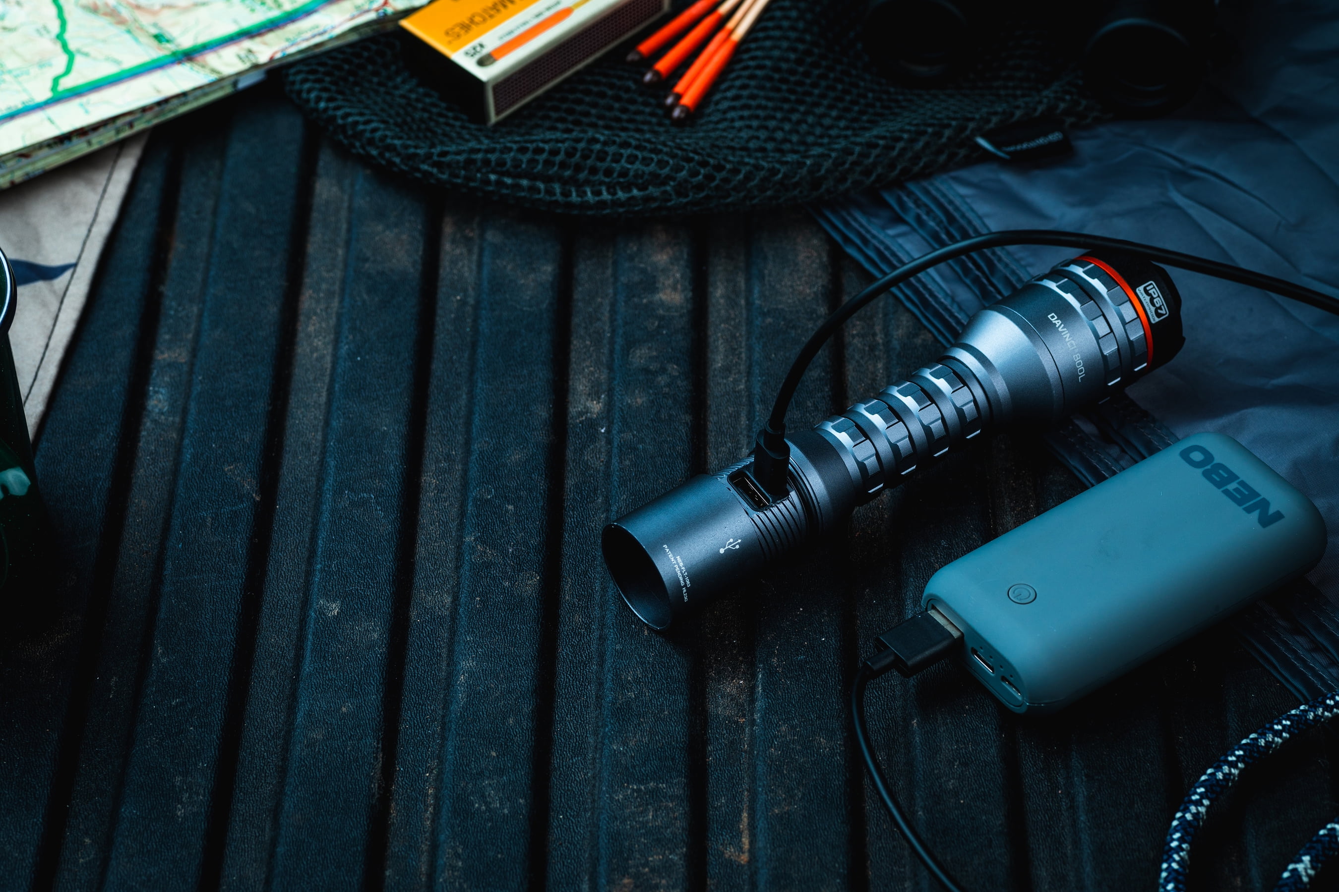 NEBO Davinci 800 Lumen LED Gray Rechargeable Handheld Flashlight