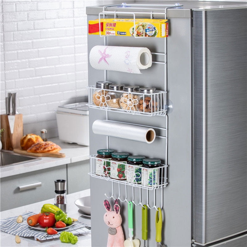 Kitchen Slide Freezer Fridge Space Saver Shelf Holder Rack Organizer Box R8B2 