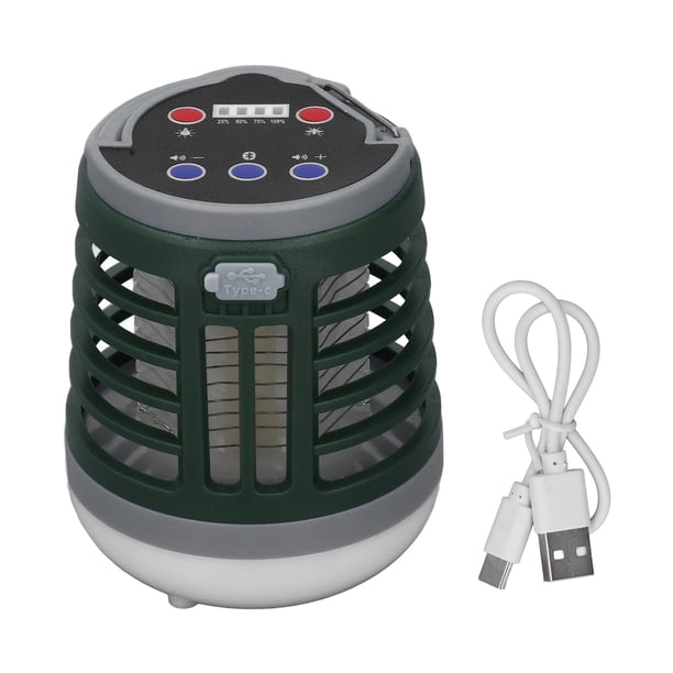 Lámpara para insectos que acampa, matamosquitos para acampar al aire libre, lámpara para mosquitos al aire libre, lámpara eléctrica para insectos, muy versátil