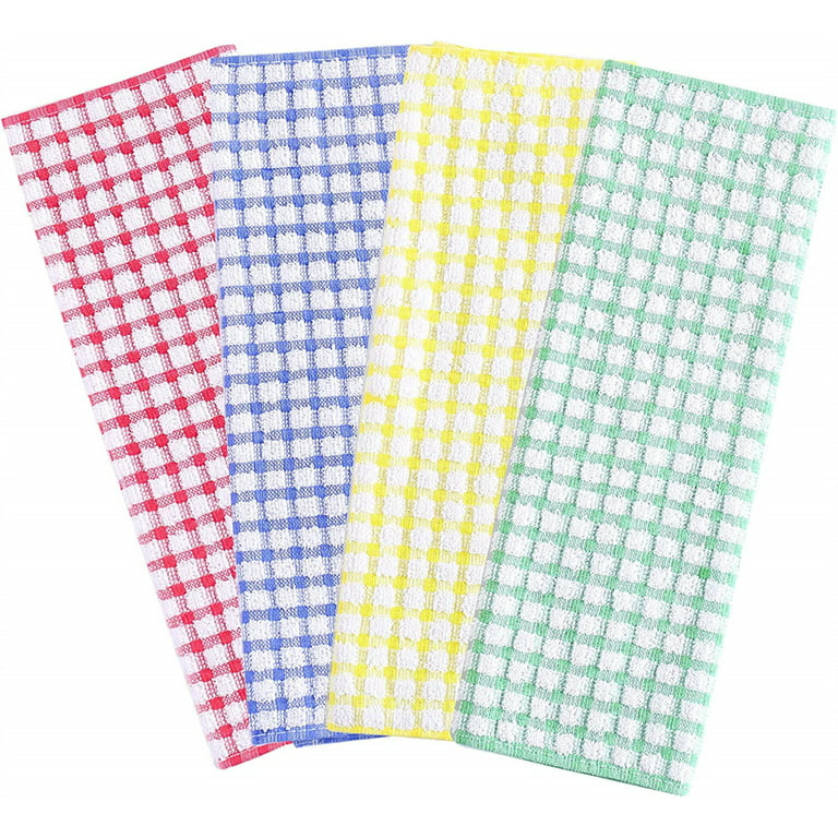Egles Kitchen Dishcloth Set, 12 inchx12 inch 12-Pack, Pure Cotton Cleaning Dish Towel, Highly Absorbent (Mix Color), Size: 12 x 12