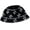 Black, variant on CoCopeaunts Women's Summer Bucket Hat Hand-Woven Small Flower Crochet Fisherman Hat Four Seasons All-Match Thin Bucket Cap