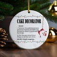thumbnail image 3 of Christmas Ornaments Ornament Kits 2025- Cake Decorator Ornament 2025, Cake Decorator Christmas Tree Decor Ceramic Ornament, Holiday Keepsake, Ornament Gift Exchange, 3 of 3