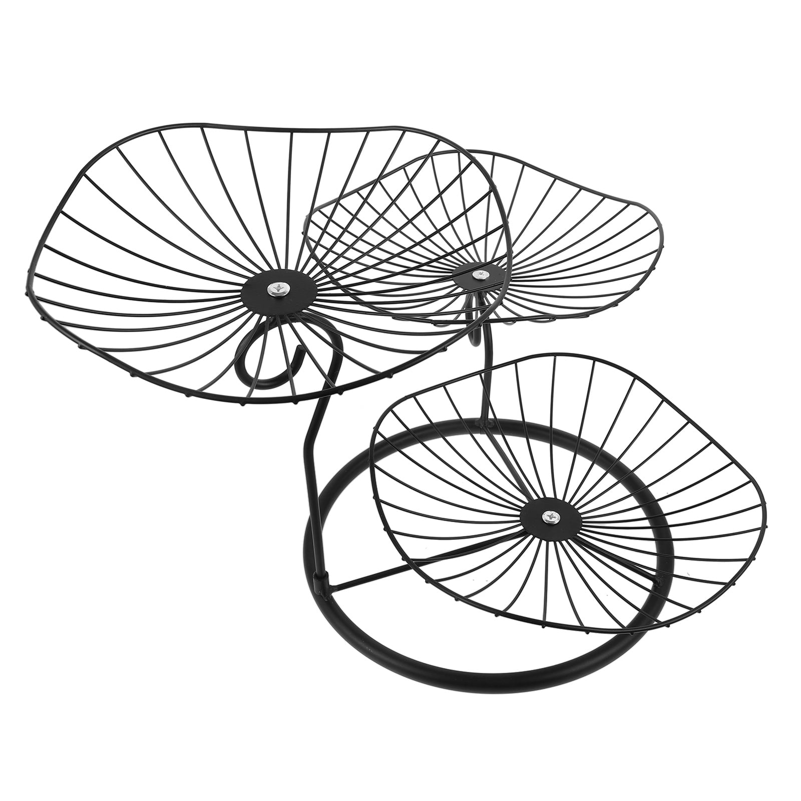 WRISTBIQUE 1Pcs Iron Wire Basket for Kitchen Use in 16.35X12.97X10.22in in Black