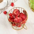thumbnail image 2 of Iron Fruit Bowl Coffee Pod Shape Fruit Container Snacks Display Tray Holder Organizer Fruits Rack Practical for Table Decor, 2 of 7