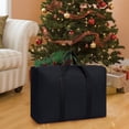 thumbnail image 3 of Waterproof Xmas Tree Bags, Christmas Ornament Storage, Christmas Tree Storage Bag, Extra Large Storage Bags for Clothes, Moving Supplies, Tote Bag Double Zipper for Space Saving Travel (Black), 3 of 6