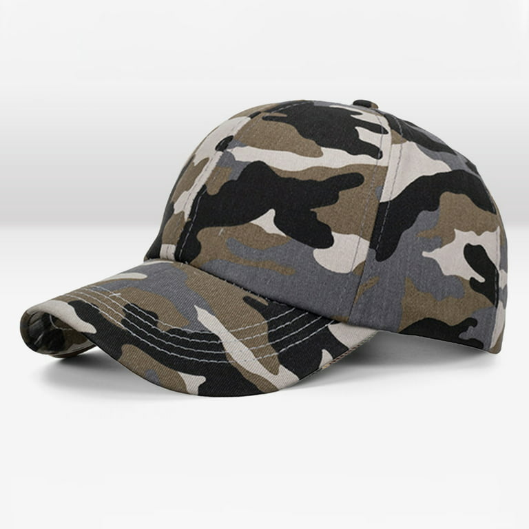 fanshao Baseball Cap All-matching Universal Cotton Camouflage Ponytail Hole  Hat for Beach