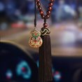 thumbnail image 3 of Cloisonne Gourd Car Pendant Rearview Mirror Hanging Ornament Lucky Decoration Accessory for Men and Women, 3 of 6