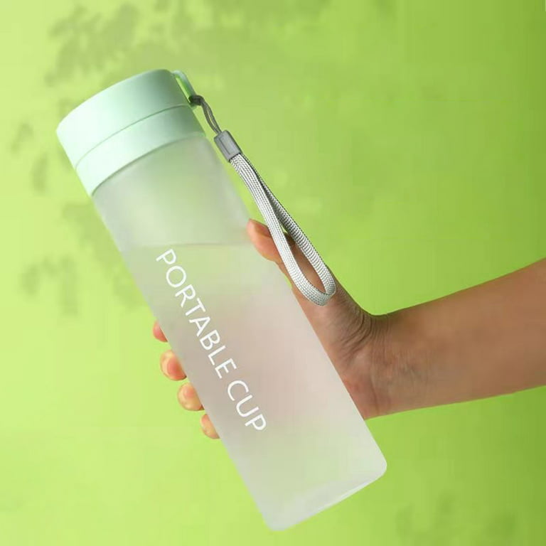 1pc Glass Cup, Minimalist Clear Water Bottle With Handle For Home