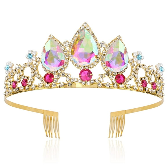 Diadema con forma de corona VELSCRUN Rapunzel para niñas con forma de princesa