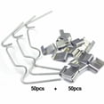 thumbnail image 1 of Lefu Greenhouse Glazing Clips W / Z Glass Clips Spring Wire Spares,50pcs X Z Clips and 50pcs X W Clips, 1 of 5