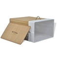 thumbnail image 2 of vidaXL Bamboo Laundry Bin Rectangular Natural, 2 of 5