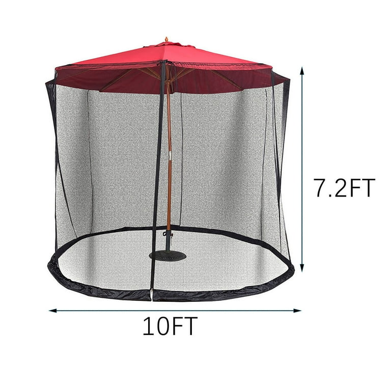 canadian tire patio umbrella cover Outdoor Patio UmbrellaNet Screen Cover 9-13 ft, Polyester Mesh Canopy with  TPU Water Tube Bottom, Adjustable Drawstring, Outdoor Garden Dining Bug  Shield