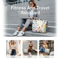 thumbnail image 5 of Tote Bag for Women - Colorful Leaves Pattern Shoulder Bag - Large Utility Work Duffle Bag with Zipper Handbag for Travel, Work, Sprots, 5 of 5