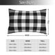 thumbnail image 2 of Fotbe White And Black Plaid Funda de Almohada Decorativa Estilo Occidental, Lujo en Algodón, Fundas para Almohadas King, Cojín Estampado para Decoración del Hogar-20"x30", 2 of 6