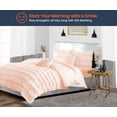 thumbnail image 2 of SGI Twin Multi Ruffle Comforter Set Microfiber Peach 3 Piece, 2 of 5