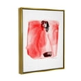 thumbnail image 4 of Stupell Industries Abstract Girl on Red Abstract Painting Gold Floater Framed Art Print Wall Art, 25 x 31, 4 of 10
