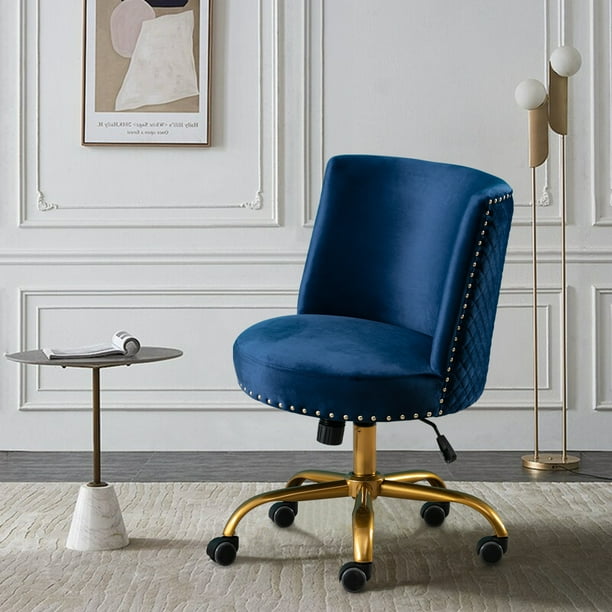 Vanity Chair with Back, Velvet Vanity Stool Accent Chair with Swivel