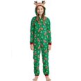 thumbnail image 2 of Viworld Family Matching Christmas Pajamas Set Sleepwear Jumpsuit Hoodie with Hood for Family, 2 of 5