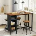 thumbnail image 2 of Tribesigns Kitchen Island with 5 Open Shelves, Industrial Dining Island Table with Large Worktop, 43 Inch Butcher Block Island with Storage shelves, 2 of 8