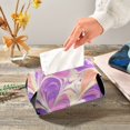 thumbnail image 5 of Purple Abstract Art Tissue Box Cover Leather Square Rectangle Tissue Box Holder for Bathroom Living Room Desk Office Decor, 5 of 7