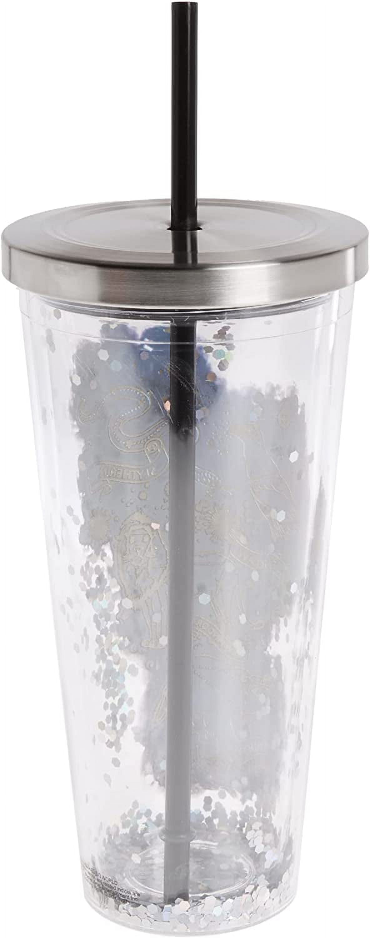  Spoontiques - Harry Potter Tumbler - Constellation Glitter Cup  with Straw - 20 oz - Acrylic - Multicolored : Health & Household