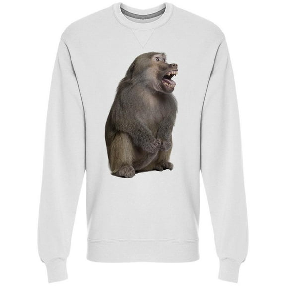 Huge Chimpanzee At Side Sweatshirt Men -Image by Shutterstock, Male Medium