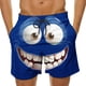 thumbnail image 1 of Pantalones Cortos de Cintura Elástica Divertidos Impresos Casuales de los Hombres, Bajos de Playa Ligeros de Verano, 1 of 5