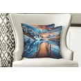 thumbnail image 4 of Ambesonne Life is Better at the Lake Throw Pillow Cover Pack of 2, Sunset, 2 Pcs-26"x16", Orange Azure Blue, 4 of 5