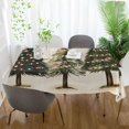 thumbnail image 3 of Yayeee Tablecloths 60" x 108" Rectangle Wrinkle Resistant Party Table Cover, Cartoon Christmas Trees, 3 of 8