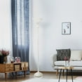 thumbnail image 4 of Elegant Designs 1 Light Torchiere Floor Lamp with Marbleized White Glass Shade, 4 of 8