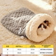 thumbnail image 4 of Soft Thermal Heated Cat Bed for Indoor Cats Winter Warm Cuddle Cup Bolster Rabbit Material Removable Washable Cover Round Pod Design, 4 of 5