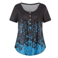 thumbnail image 5 of Patlollav Womens Plus Size Clearance,Women's Tops Summer Print Short Sleeve O-Neck Loose T-Shirts Blouse, 5 of 6
