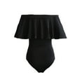 thumbnail image 2 of Qarigey Traje de baño de verano para mujer, mono de surf para tomar el sol, traje de baño sin mangas con cuello barco de poliéster para Vestidos S, 2 of 6