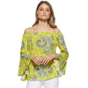 Scoop Women’s Printed Off-the-Shoulder Top