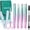Green-7pcs, variant on MORGLES 7Pcs Tweezers Set, Stainless Steel Grooming Kit - Curved Scissors, Eyebrow Razor, Spoolie Brush & Case, Dark Green, for Men & Women