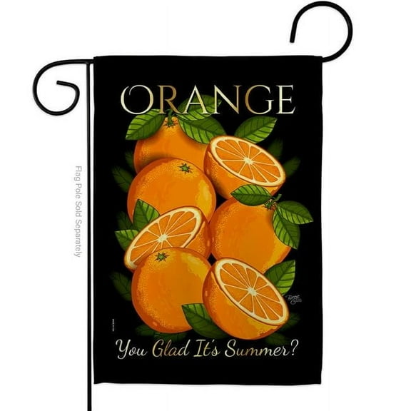 Breeze Decor G167065-BO Sweet Orange Food Fruit 13 x 18.5 in. Double-Sided Decorative Vertical Garden Flags for House Decoration Banner Yard Gift