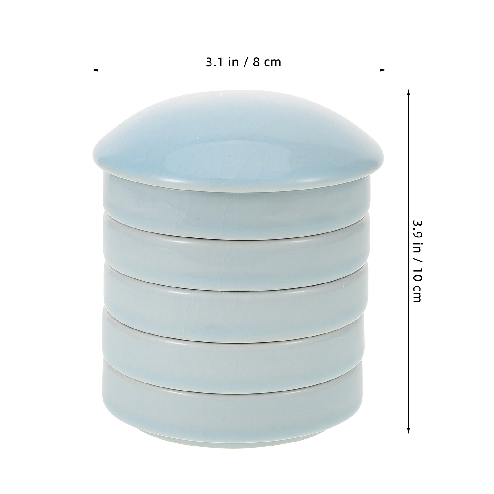 Raindrops Sky- Ceramic Palettes Set of Multi-Layer Stackable Pigment Plates for Efficient Paint Storage and Mixing