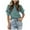 Green, variant on Women's Puff Sleeve Tops Summer Crewneck Loose Casual Blouse Shirts Khaki M