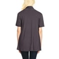 thumbnail image 3 of Women's Basic Short Sleeve Open Front Casual Comfy Office Work Wear Solid Cardigan, 3 of 3