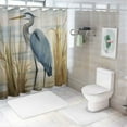 thumbnail image 7 of Fenyluxe Blue Heron Printed Shower Curtain, Easy Care 100% Polyester Fiber Bathroom Decor Curtain with Hooks 36x72, 7 of 7