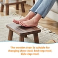 thumbnail image 4 of 1Set Wood Storage Stool Aesthetically Pleasing Step Stool 14.2x10.2x7.1in For Elderly Use, 4 of 8