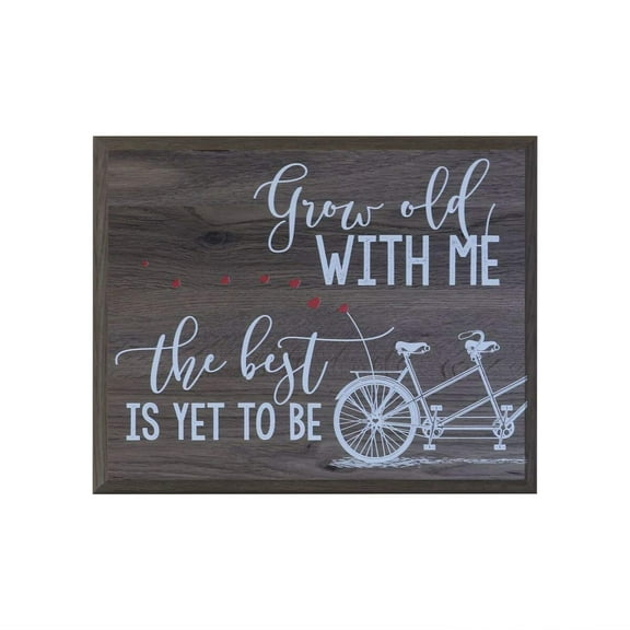 12 x 15 Wall Plaque Decor - Grow Old With Me
