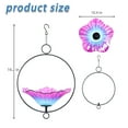 thumbnail image 3 of Outdoor Bird Bath,Hanging Glass Bird Bath Feeder with Metal Ring Frame–Colorful Flower-Shaped Birdbath,for Garden,Yard,Outdoor Decor, 3 of 8