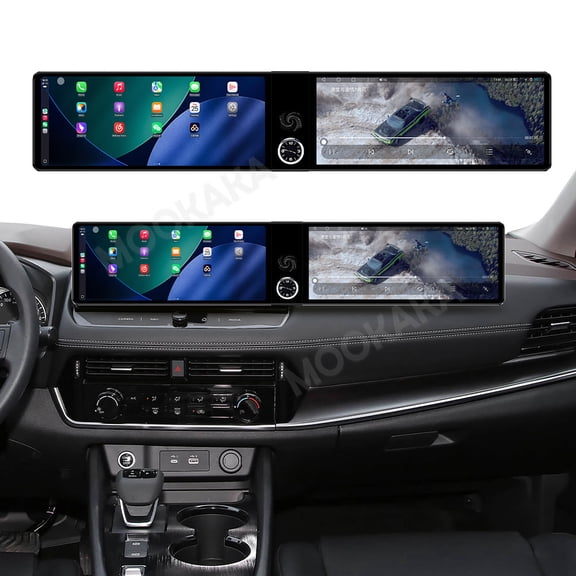 MOOKAKA 12.3" 12.3" Smart Display Radio Audio Media Player for Nissan X-Trail 2021-2026 Car Navigation GPS Upgrade Headunit Android Replacement 1080P Screen Carplay Accessories