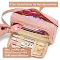 thumbnail image 4 of Return Pallets for Sale Liquidation Large-capacity Trapezoidal Pencil Bag Portable Multi-function Stationery Box Canvas Double Zipper Student Pencil, 4 of 7